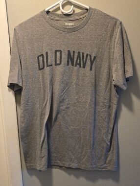 Old Navy Men's Heather Gray Logo Crew Tee